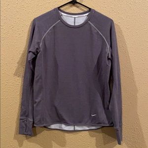 Nike running gray Dri-Fit long sleeve shirt